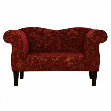 Small Chaise Sofa in Camden Floral Wine Fabric