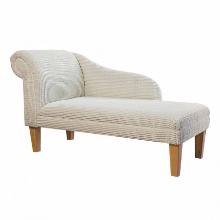 52" Medium Chaise Longue in Brick Cream Fabric