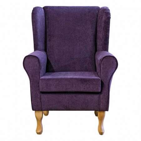 Purple Velvet Wingback Chair for sale | Beaumont UK