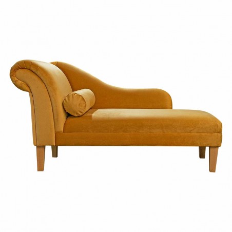 large soft orange yellow chaise longue