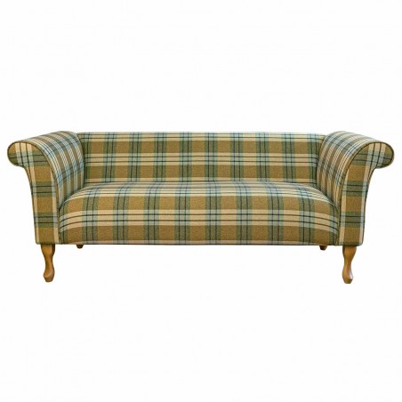 Compact 3 Seater Sofa in Kintyre Pampas Tartan Fabric