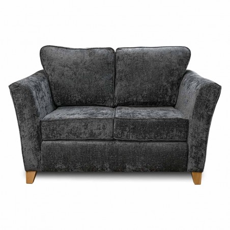 Diana Two Seater Sofa in Cadiz Charcoal Soft Textured Weave Fabric