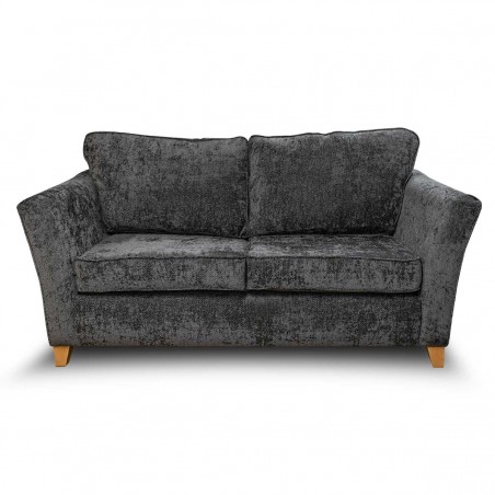 Diana Three Seater Sofa in Cadiz Charcoal Soft Textured Weave Fabric