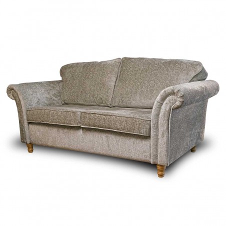 Milan Three Seater Sofa in Alexandra Truffle Mazey Fabric