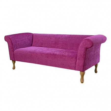 Compact 3 Seater Sofa in Carlton Fuchsia Modern Chenille Fabric