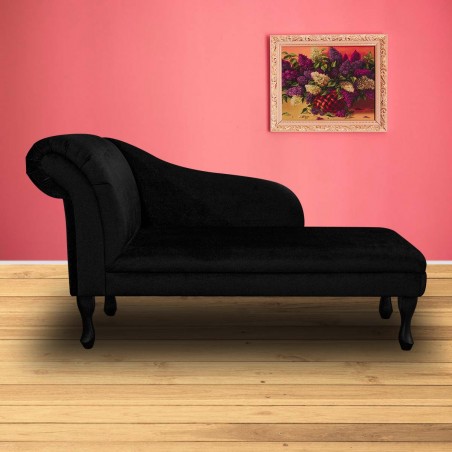 black velvet chaise lounge