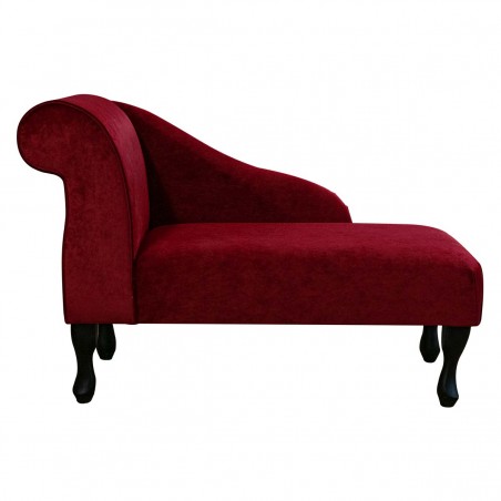 41" Mini Chaise Longue in Dolce Arabia Strie Velvet Fabric