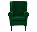 Standard Wingback Fireside Chair in Notting Hill Moss Velvet Fabric