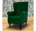 Standard Wingback Fireside Chair in Notting Hill Moss Velvet Fabric