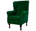 Standard Wingback Fireside Chair in Notting Hill Moss Velvet Fabric