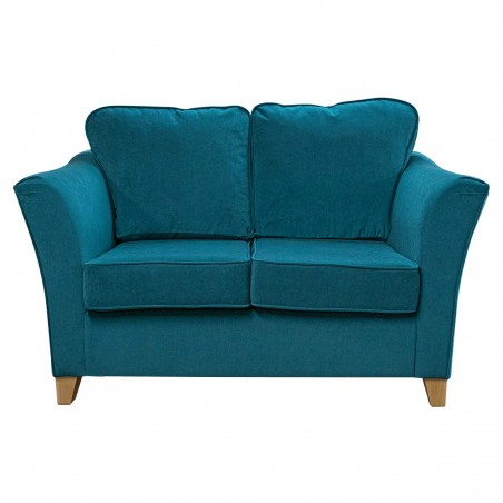 Diana Two Seater Sofa in Notting Hill Plain Blue Velvet Fabric