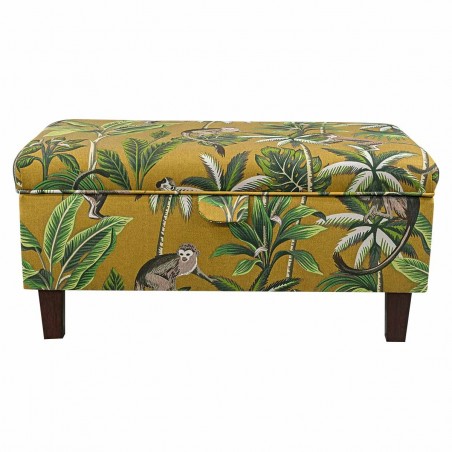 ochre ottoman footstool