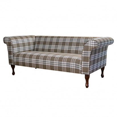 Compact 3 Seater Sofa in Kintyre Chestnut Tartan Fabric