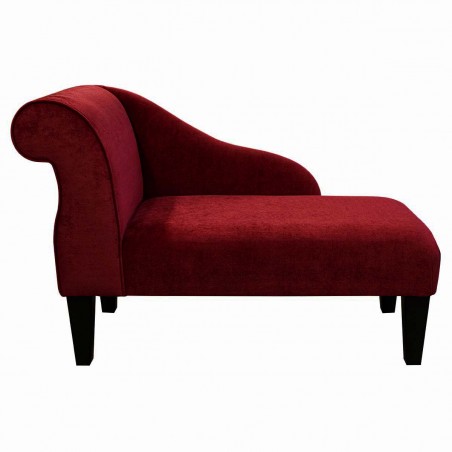 41" Mini Chaise Longue in a Dolce Arabia Strie Velvet Fabric