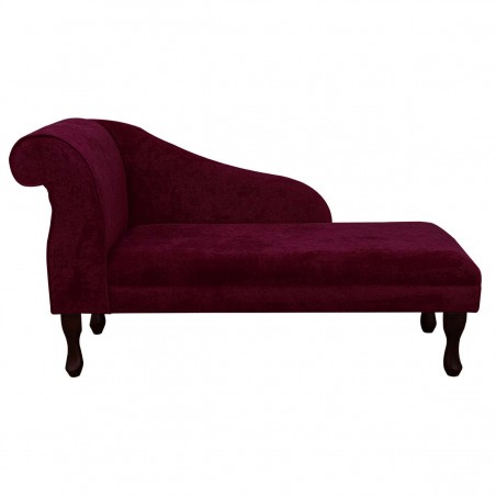 52" Medium Modern Chaise Longue in Dolce Monarch Strie Velvet Fabric