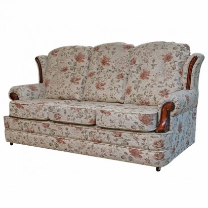 3 Seater Verona Sofa in Camden Floral Pearl Fabric
