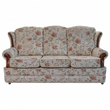 3 Seater Verona Sofa in Camden Floral Pearl Fabric