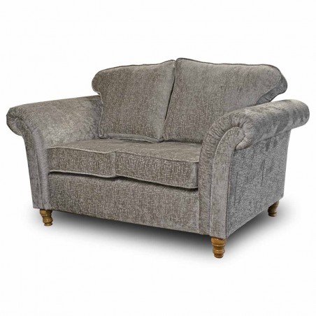 Milan Two Seater Sofa in Alexandra Truffle Mazey Fabric