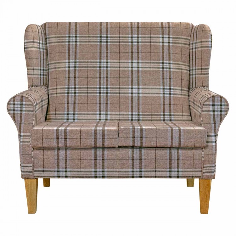 check fabric 2 seater sofa check fabric 2 seater sofa