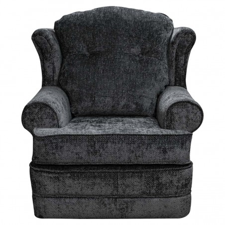 Verona Chair in Cadiz Charcoal Soft Textured Weave Fabric