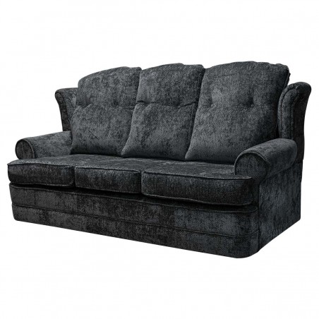 3 Seater Verona Sofa in Cadiz Charcoal Soft Textured Weave Fabric