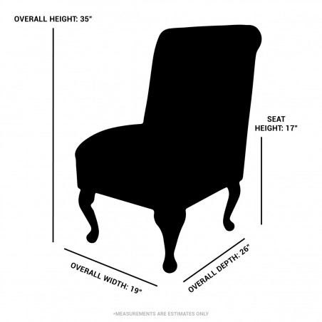 Buttoned Bedroom Chair Dimensions