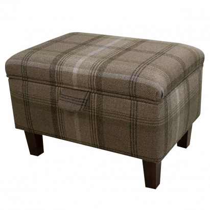 CLEARANCE LUXE Storage Stool in a Sophie Check...