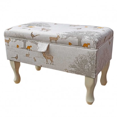 CLEARANCE Storage Footstool, Ottoman, Pouffe in a...