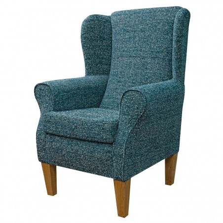 Boucle high back chair