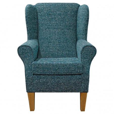 boucle fireside chair