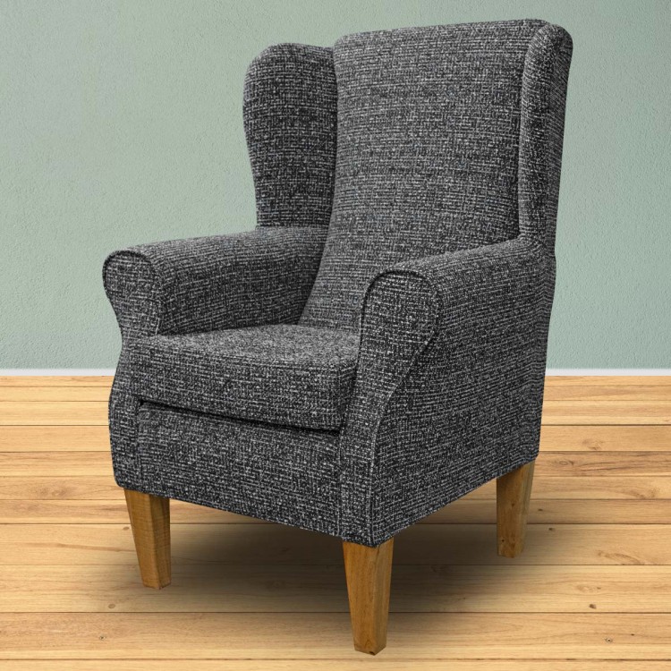 grey boucle armchair