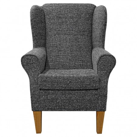 grey boucle arm chair