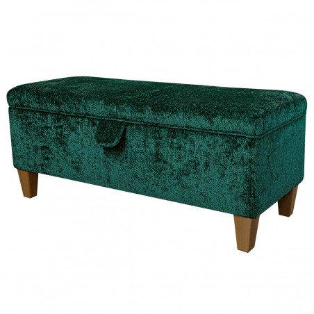 Storage Bench Stool in an Oslo Jasper Supersoft Plush Upholstery Fabric