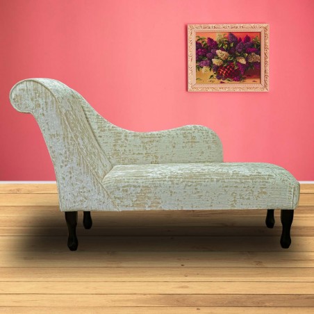 54" Medium Monaco Chaise Longue in a Jazz Chalk Fabric