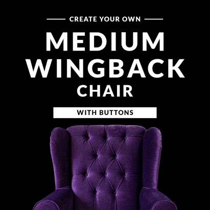 Create Your Own - Buttoned Medium Wingback Fireside...