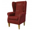 Large High Back Chair in Zaffiro Russet Patchwork Jacquard Weave Fabric