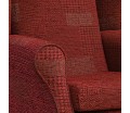 Large High Back Chair in Zaffiro Russet Patchwork Jacquard Weave Fabric