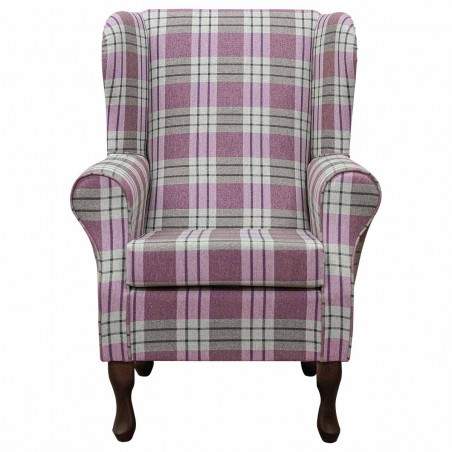 CLEARANCE Standard Wingback Fireside Westoe Chair in a Kintyre Heather Tartan Fabric