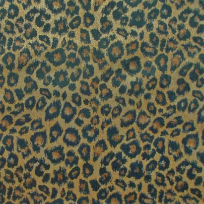 LUXE Small Footstool in Prints Leopard Print Fabric