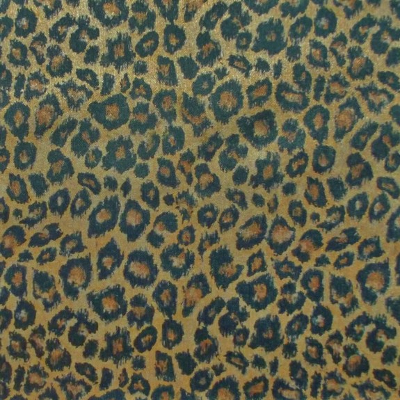 LUXE Small Footstool in Prints Leopard Print Fabric