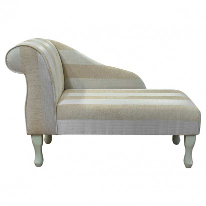 41" Mini Chaise Longue in a Woburn Gold Stripe Fabric