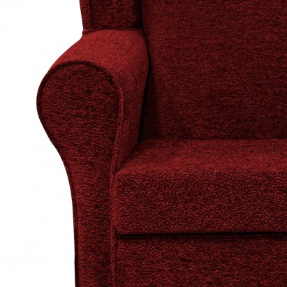 Large High Back Chair in Fontana Ruby Retro Swirl Fabric