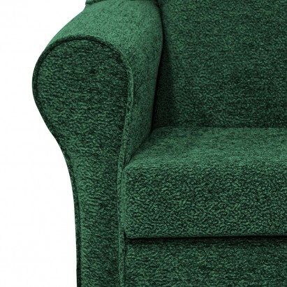 Large High Back Chair in Fontana Emerald Retro Swirl Fabric