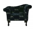 Designer Chaise Chair in Serengeti Golden Leopard Fabric Fabric