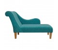 54" Medium Monaco Chaise Longue in Belvedere Kingfisher Textured Chenille Fabric