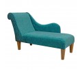 54" Medium Monaco Chaise Longue in Belvedere Kingfisher Textured Chenille Fabric