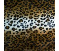 CLEARANCE 41" Mini Chaise Longue in a Leopard Print Faux Fur Fabric with Studding