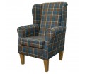 Standard Wingback Fireside Chair in Beaumont Check Saddle Fabric