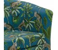 Designer Tub Chair in Monkey Teal 100% Cotton Fabric