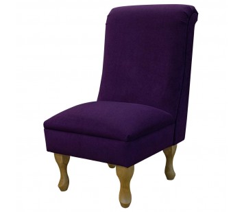 Bedroom Chair in Notting Hill Plain Amethyst Velvet Fabric